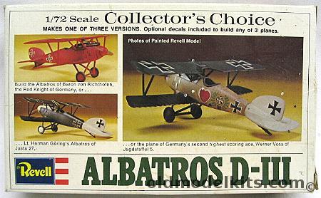 Revell 1/72 Albatros D-III Three Versions Goring/Richthofen/Voss, H74  plastic model kit